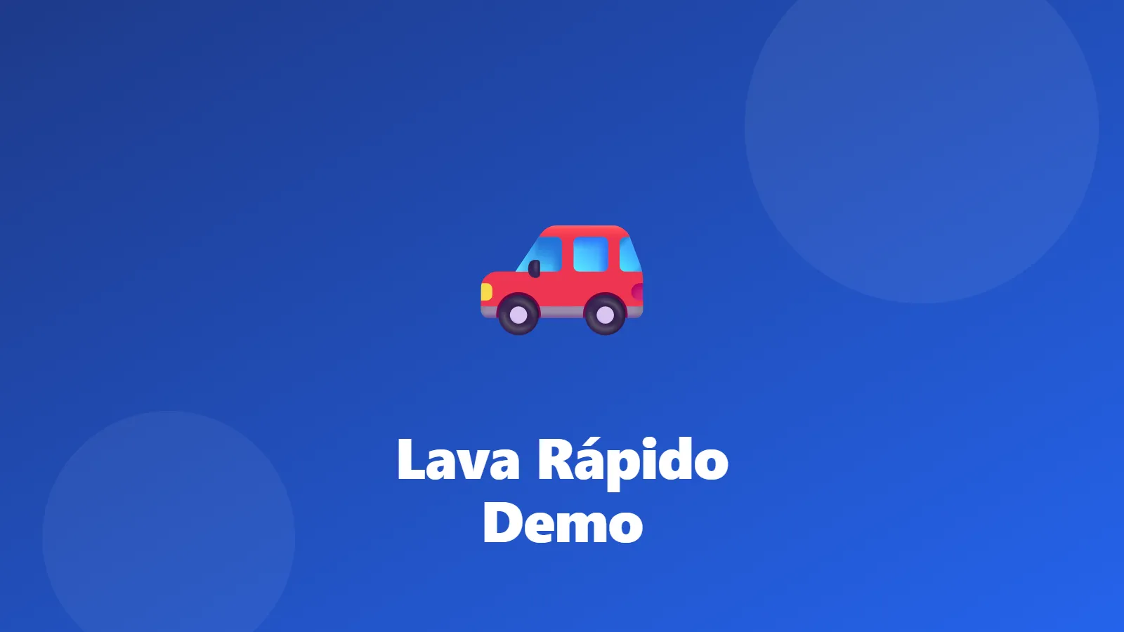 Lava Rápido Demo — capa