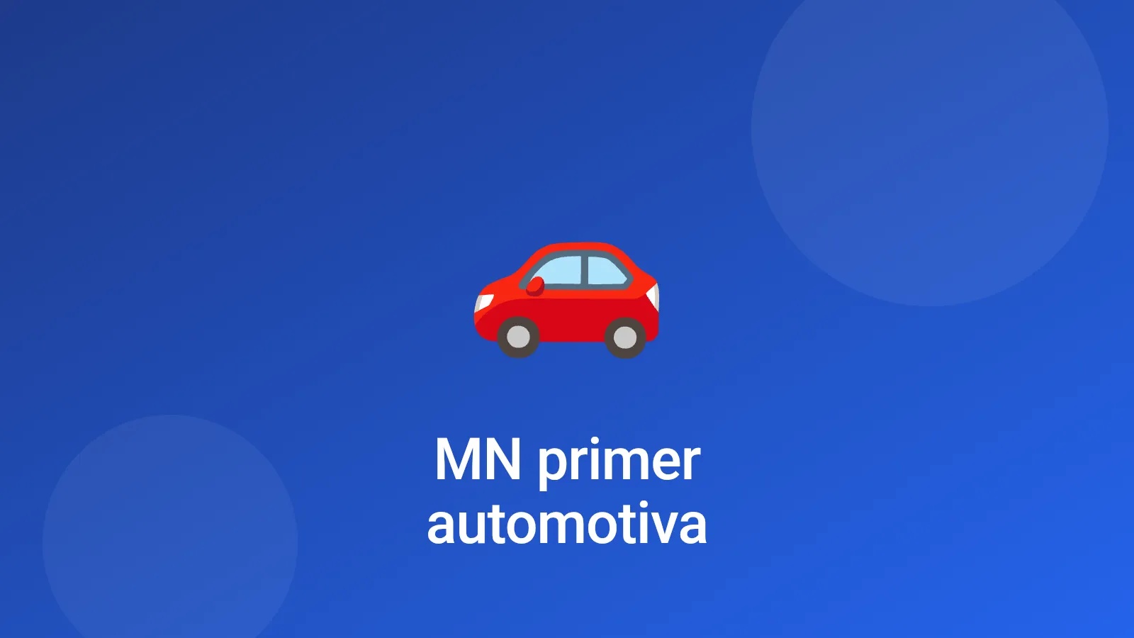 MN primer automotiva — capa