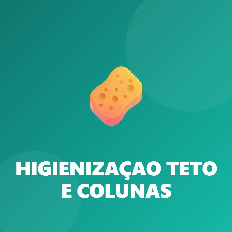 HIGIENIZAÇAO TETO E COLUNAS