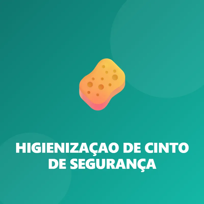 HIGIENIZAÇAO DE CINTO DE SEGURANÇA